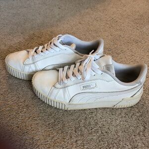 Puma White Low-Top Casual Sneakers
